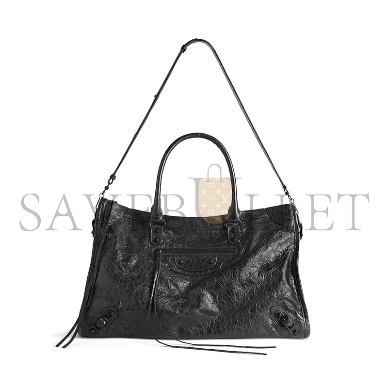 BALENCIAGA LE CITY BAG LARGE IN BLACK 8657652ACME1000 (46*29*17cm)